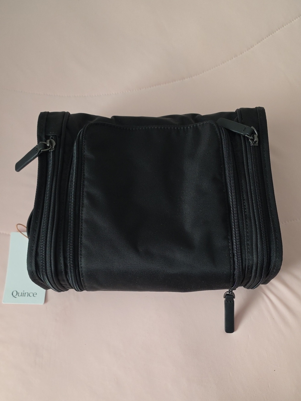 Quince Black Voyage Nylon Hanging Toiletry Case, NWT